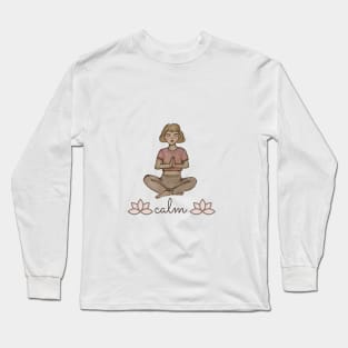 meditating girl Long Sleeve T-Shirt